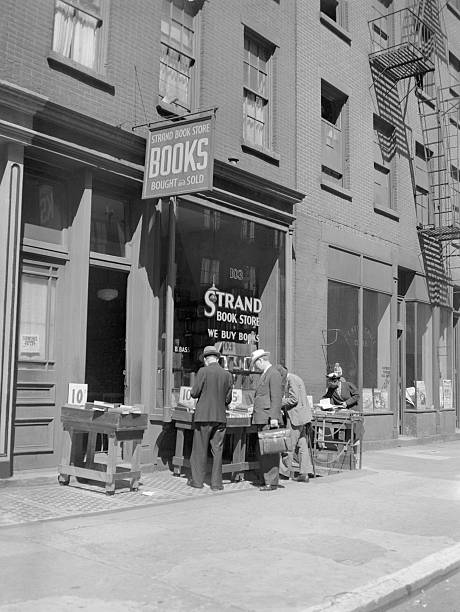 Men Browsing Outside the Strand Bookstore