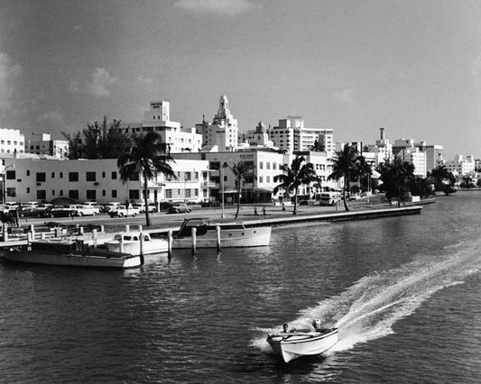 Mid Beach 1950s Print
