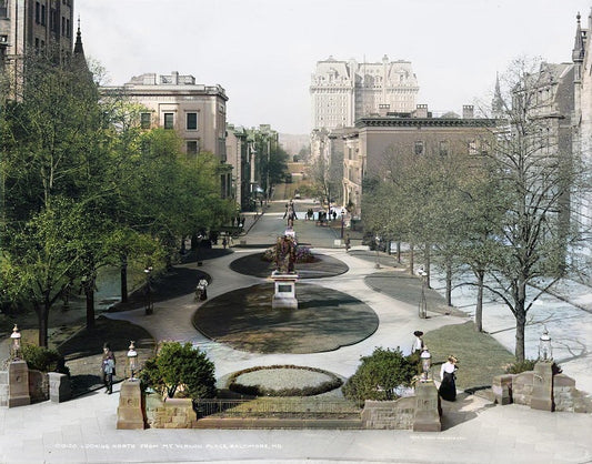 Mount Vernon Place 1906 Color Print
