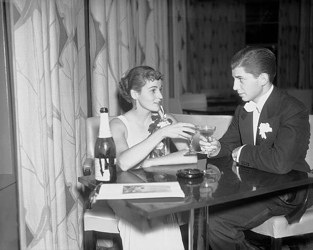 Mr. And Mrs. Sanders Draper Park Avenue Society Leaders attend the opening of the Rainbow Room atop the 65th floor of the RCA building at Radio