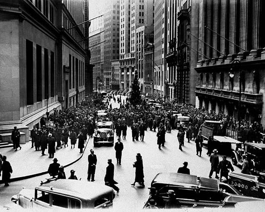 New York Stock Exchange glee club sings around a Christmas tree in the financial sector of Manhattan.