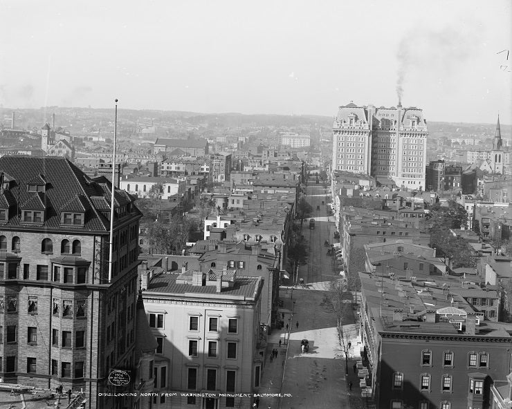 North Charles Street 1906 Print