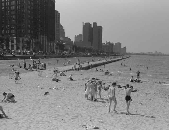 Ohio Street Beach 1941 Print