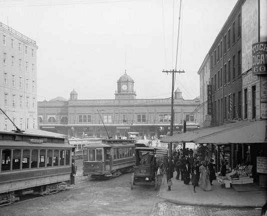 Pennsylvania Railroad Ferry Terminal 1905 Print