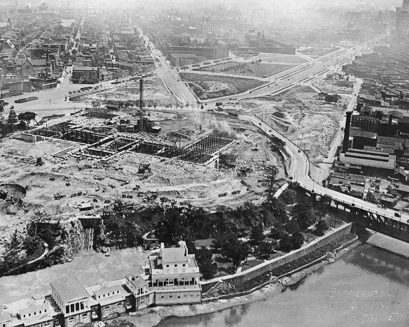Philadelphia Art Museum under Construction 1919 Print