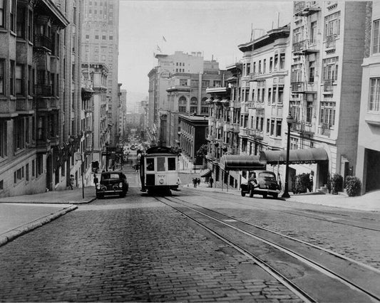 Powell Street Hill 1940 Print