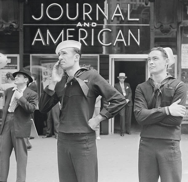 Sailors Watch News of Britain's Declaration of War against Nazi Germany