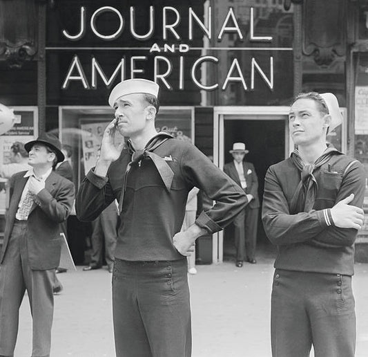 Sailors Watch News of Britain's Declaration of War against Nazi Germany