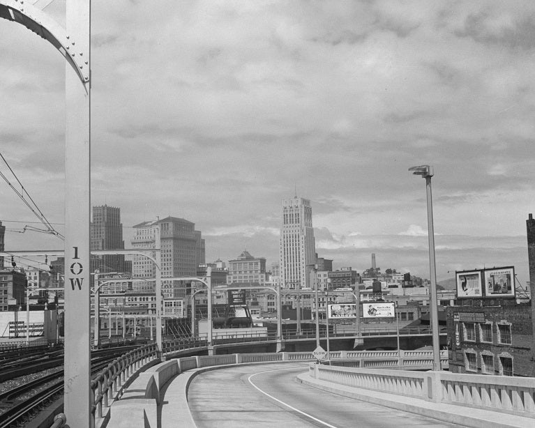 San Francisco from Oakland Bay Bridge 1939 Print