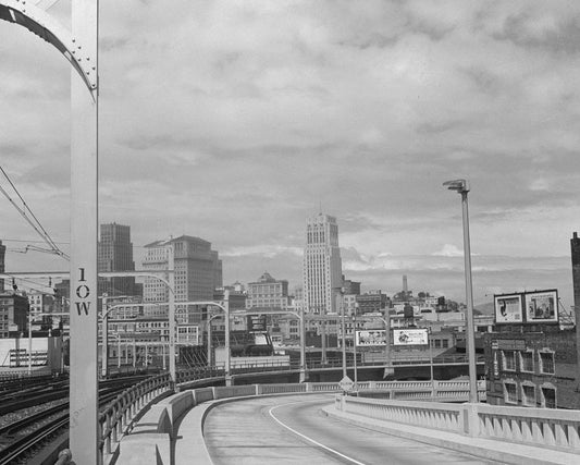 San Francisco from Oakland Bay Bridge 1939 Print