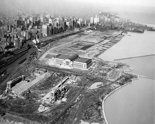 Soldier Field under Construction 1923 Print