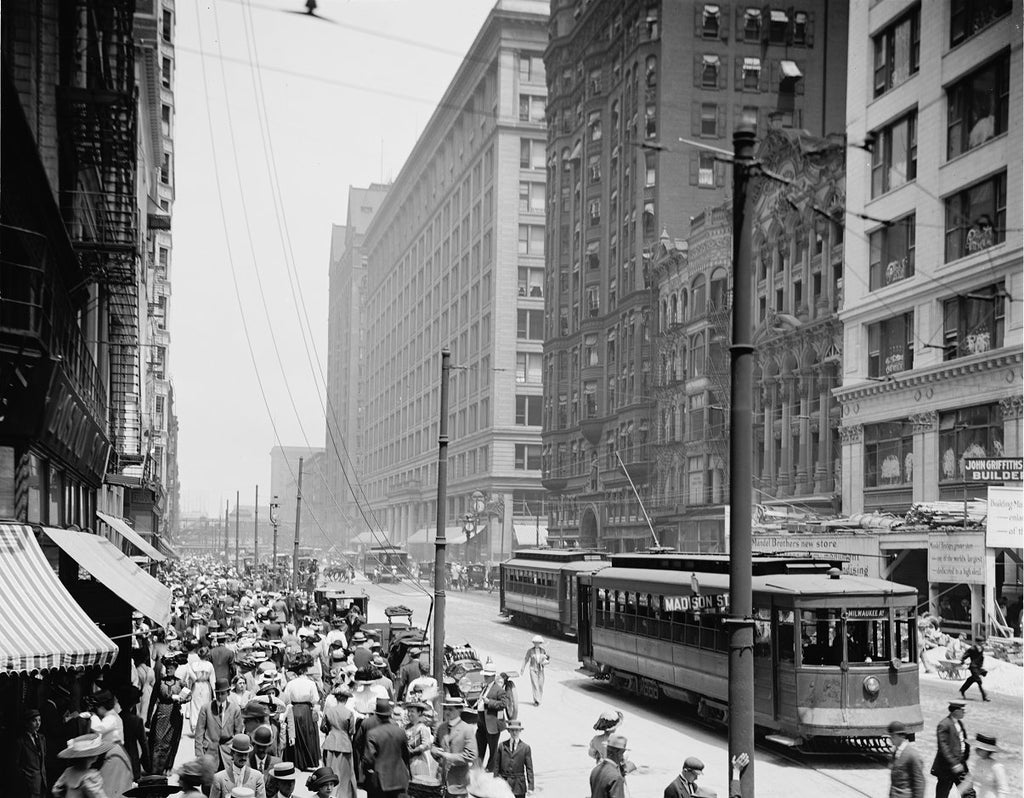 State and Madison 1912 Print
