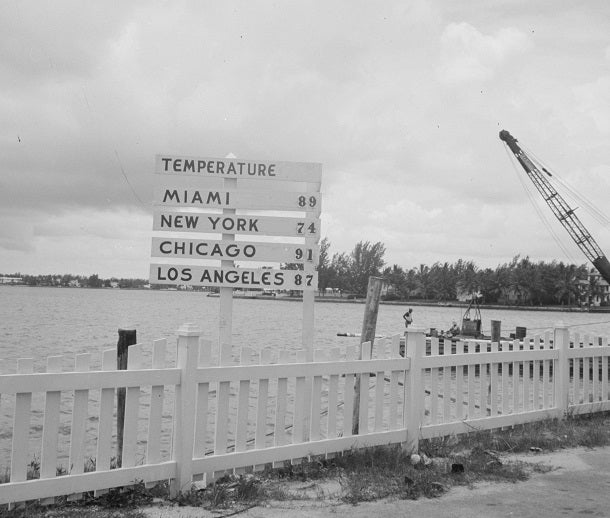 Temp Readings on the Venetian Causeway 1941 Print