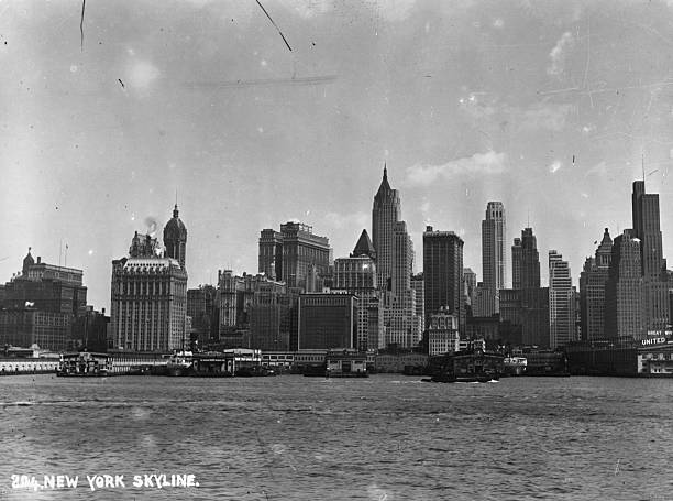 The New York skyline from the waterfront.