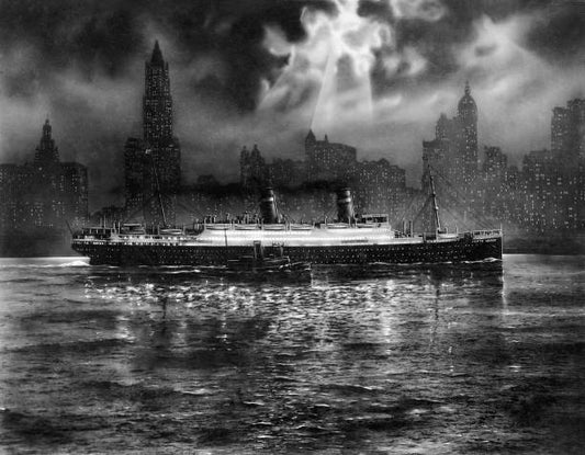 Usa. New york. Conte verde transatlantic liner. 1930s.