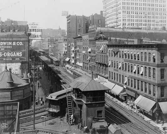 Wabash Avenue EL 1907 Print