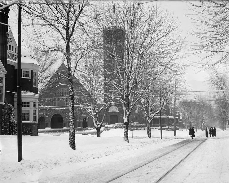 Winter on Woodward 1905 Print